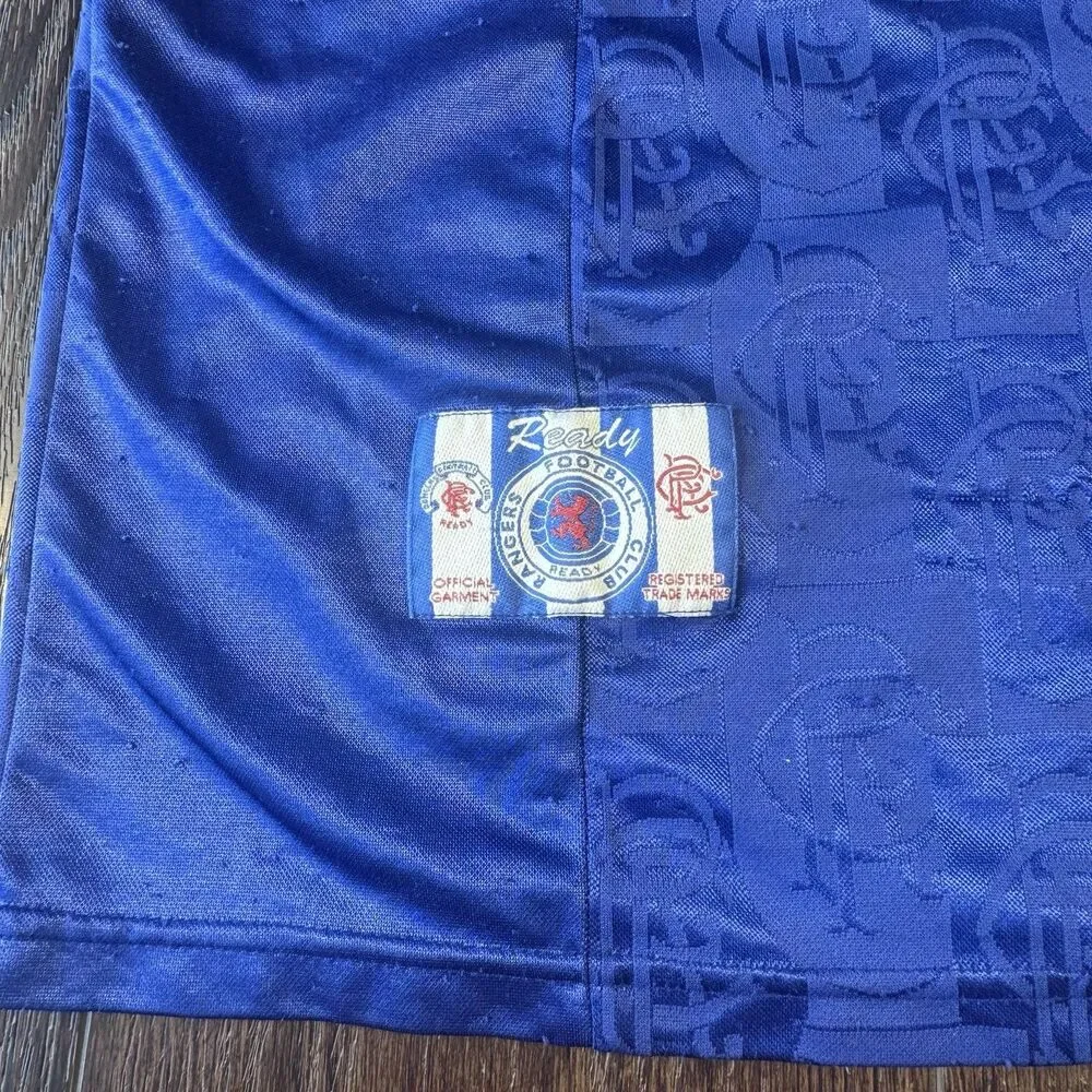Vintage 1996 / 97 Adidas Rangers FC Home Jersey Shirt Soccer Football Sz XL READ